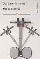 Grey Assisted Rebound Ab Roller with Foldable Knee Pad - Dual Wheel Core Trainer for Home Gym-4