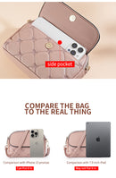 Red Chic Quilted Crossbody Bag - Multi-Compartment PU Leather Shoulder Purse-8