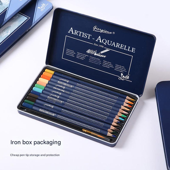 Giorgione Artist Watercolour Pencils 120-Color Set - Premium Water Soluble Colored Pencils for Art & Drawing with Tin Case