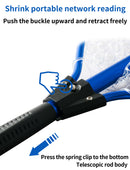 Red High Strength Large Landing Net - Fishing Net with Long Foldable Handle and Soft Rubber Netting, Dip Net for Fishing, Ideal for Boat, Pier, River Angling-4