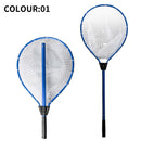 Blue High Strength Large Landing Net - Fishing Net with Long Foldable Handle and Soft Rubber Netting, Dip Net for Fishing, Ideal for Boat, Pier, River Angling-1
