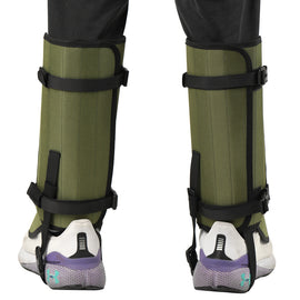 Green Outdoor Waterproof Leg Gaiters - Anti-Snake Bite & Scratch Protection Boot Covers - Breathable Nylon Oxford Leg Guards for Hiking Camping - 0