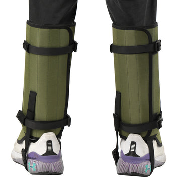 Green Outdoor Waterproof Leg Gaiters - Anti-Snake Bite & Scratch Protection Boot Covers - Breathable Nylon Oxford Leg Guards for Hiking Camping - 0