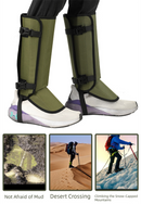 Green Outdoor Waterproof Leg Gaiters - Anti-Snake Bite & Scratch Protection Boot Covers - Breathable Nylon Oxford Leg Guards for Hiking Camping-6