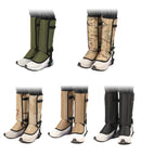 Khaki Outdoor Waterproof Leg Gaiters - Anti-Snake Bite & Scratch Protection Boot Covers - Breathable Nylon Oxford Leg Guards for Hiking Camping-2