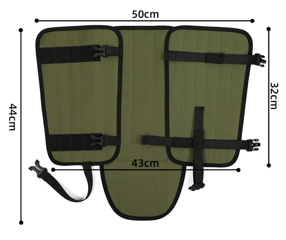 Khaki Outdoor Waterproof Leg Gaiters - Anti-Snake Bite & Scratch Protection Boot Covers - Breathable Nylon Oxford Leg Guards for Hiking Camping