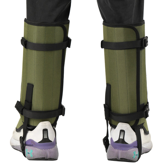 Camouflage khaki Outdoor Waterproof Leg Gaiters - Anti-Snake Bite & Scratch Protection Boot Covers - Breathable Nylon Oxford Leg Guards for Hiking Camping