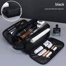 Large Capacity PU Leather Toiletry Bag - Multi-Compartment Dopp Kit & Cosmetic Organizer(black)-1