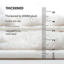 Luxury Plush Memory Foam Bath Mat with Foot Drying Panel - Super Absorbent & Non-Slip Bathroom Rug(Checkered beige)-4