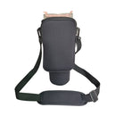 Black Crossbody Tumbler Carrier with Detachable Wallet Pouch and Adjustable Strap-1