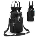 Black Protective Crossbody Water Bottle Holder with Pockets, Fits 40oz Stanley Tumbler-1