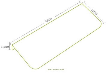 3-Pack Beige Non-Slip Luminous Stair Treads - Self-Adhesive Pet Paw Print Stair Mats 55x22x4.5cm - 0