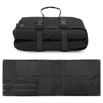 Black Portable Outdoor Tactical Shooting Mat - Field Training, Camping, Picnic & Moisture-Proof Nap Pad (200x73 cm / 78x28.5 inches)