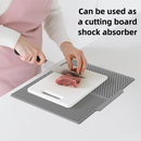 2PC Grey Multi-Use Drain Mat (37x27 cm) – Non-Slip Heat Protection for Dish Drying & Prep-4