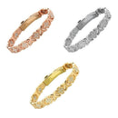 3-Pack 13cm Clover Magnetic Bracelet Set – Rose Gold/Gold/Silver Tone,Crystal Inlay for Women-1