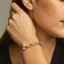 3-Pack 13cm Clover Magnetic Bracelet Set – Rose Gold/Gold/Silver Tone,Crystal Inlay for Women-5