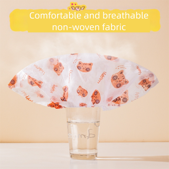 50 Pieces Thickened Non-Woven Disposable Shoe Covers (Blue Rabbit) – Universal Fit (EU Size 34-45) for Guests & Floor Protection