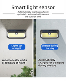 2-Pack Solar Motion Sensor Wall Light(230-Bead LED) -  3 Lighting Modes, IP64 Waterproof, Three-Sided Wide-Angle Lighting for Outdoor Security and Garden Lighting-2