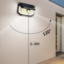 2-Pack Solar Motion Sensor Wall Light(388-Bead LED) -  3 Lighting Modes, IP64 Waterproof, Three-Sided Wide-Angle Lighting for Outdoor Security and Garden Lighting-6