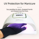 5-Pair Pink UV Protection Fingerless Gloves for Nail Art Curing and Cycling Sun Protection - Made of Nylon/Spandex, Manicure Hand Care-2