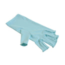 5-Pair Blue UV Protection Fingerless Gloves for Nail Art Curing and Cycling Sun Protection - Made of Nylon/Spandex, Manicure Hand Care-1