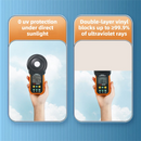 2-Pack Green Ultra-Compact 5-Fold Waterproof All-Weather Umbrella for Women - Heart Pattern, Black Glue UV Protection, 8-Rib Frame,  Portable Capsule Parasol-3