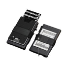 2-Pack Black Metal Thin Slim Men Women Pop Up Wallet (10.1 x 6.9 x 1.7 cm) - RFID Anti-theft Card Holder with box-2