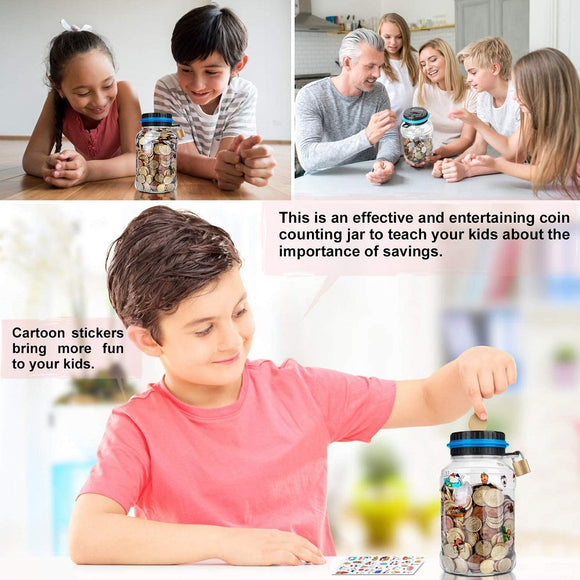 Digital Counting Money Box with Lock - AUD Australian Coin Compatible Piggy Bank for Kids & Adults (7.95x4.45in)