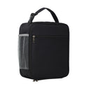Black Insulated Lunch Bag with Shoulder Strap - Portable & Large Capacity Thermal Bento Tote-1