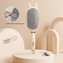 Rabbit ear comb Soft Touch Air Cushion Hair Brush with Built-in Cleaning Claw Detangling Massage Comb for Wet and Dry Hair Gentle Scalp Care-1