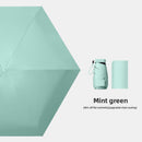 Mint green Compact Mini Travel Umbrella UPF50+ UV Protection Waterproof 6-Fold Flat Design Lightweight Sun & Rain Parasol for Handbag-1