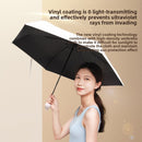 Mint green Compact Mini Travel Umbrella UPF50+ UV Protection Waterproof 6-Fold Flat Design Lightweight Sun & Rain Parasol for Handbag-3