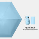 Quiet Blue Compact Mini Travel Umbrella UPF50+ UV Protection Waterproof 6-Fold Flat Design Lightweight Sun & Rain Parasol for Handbag-1