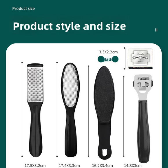 27 Piece Professional Pedicure Foot Care Kit Stainless Steel Callus Remover Heel Rasp and Manicure Set for Dead Skin Removal Home Salon Tools