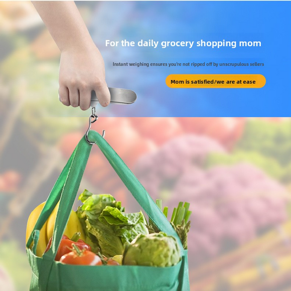 Black Portable Digital Luggage Scale 50kg High Precision Hanging Weigher with Backlit LCD Stainless Steel for Travel Home and Postal Use