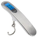 White blue light Portable Digital Luggage Scale 50kg High Precision Hanging Weigher with Backlit LCD Stainless Steel for Travel Home and Postal Use-1