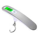 White Green light Portable Digital Luggage Scale 50kg High Precision Hanging Weigher with Backlit LCD Stainless Steel for Travel Home and Postal Use-1