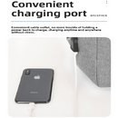 Grey 3 Piece Mens Backpack Set with Sling Bag and Pouch USB Charging Port Large Capacity Laptop Daypack Water Resistant Business Travel School Bag-2