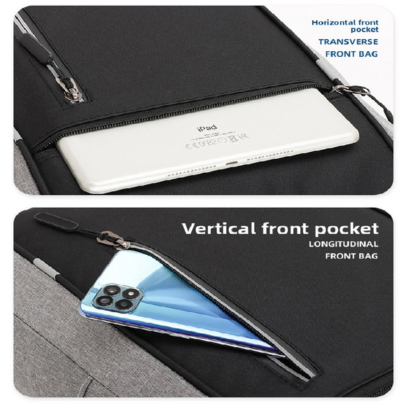 Black 3 Piece Mens Backpack Set with Sling Bag and Pouch USB Charging Port Large Capacity Laptop Daypack Water Resistant Business Travel School Bag