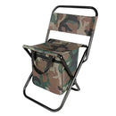 Military green 3-in-1 Portable Folding Camping Chair with Built-in 10L Cooler Bag Lightweight Backpack Stool for Fishing Beach and Outdoor Picnics-1