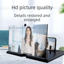 White Portable 10-Inch Mobile Phone Screen Magnifier with Foldable Stand - 3D HD Video Amplifier for Movies & Reading - Pull-Out Design Compatible with All Smartphones - Ideal for Home, Travel & Camping-3