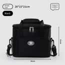 Insulated Lunch Bag Thermal Cooler Tote with Adjustable Shoulder Strap Waterproof Lining for Work School & Picnics Black Small-1