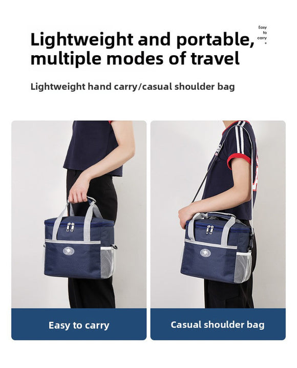 Insulated Lunch Bag Thermal Cooler Tote with Adjustable Shoulder Strap Waterproof Lining for Work School & Picnics Purple Small