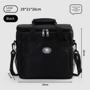 Large Insulated Cooler Bag Thermal Lunch Tote 16L Capacity with Adjustable Shoulder Strap for Picnics Camping & Work Black-1