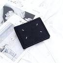 Women's Genuine Leather Bi-fold Wallet - Slim Short Purse with Coin Pocket & RFID Blocking - Soft Cowhide Minimalist Card Holder - Black-1