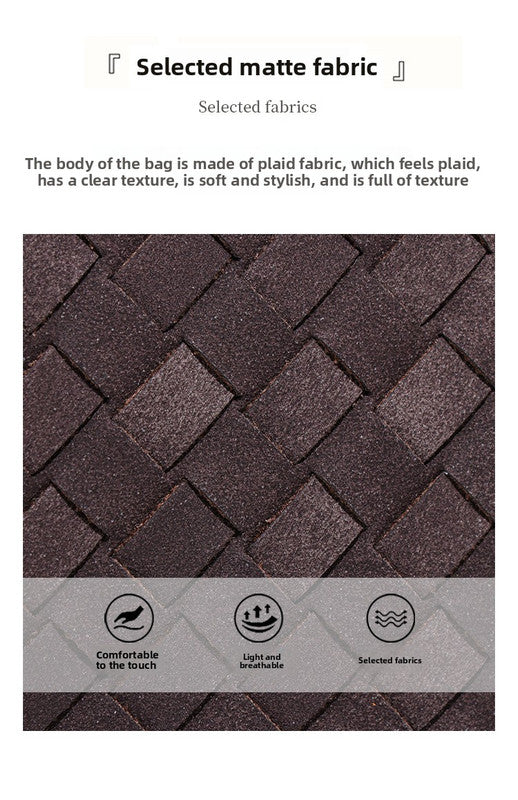 Retro Woven Baguette Handbag for Women Suede Texture PU Leather Shoulder Crossbody Bag Elegant Evening Clutch Black