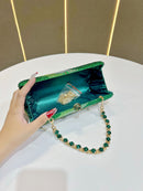 Luxury Golden Rhinestone Evening Clutch Bag Women Crystal Sparkle Formal Purse with Chain Strap for Wedding Party Prom-8