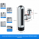 Universal Kitchen Tap Extender 6 Spray Modes with Waterfall Effect 360 Degree Swivel Faucet Aerator Head Anti-Splash Nozzle Attachment Brass Interface for Sink Washing Up-1