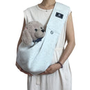 Light Grey Adjustable Pet Carrier Sling Bag - Comfortable Wide Shoulder Strap Crossbody Tote for Cats and Small Dogs (Up to 13 lbs)-1
