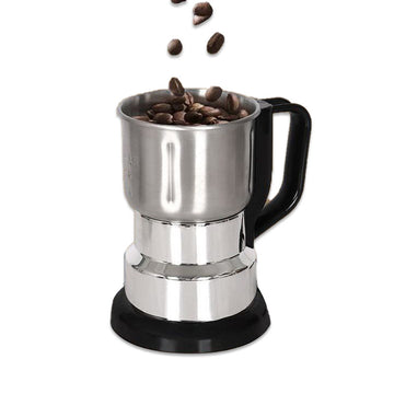 500g Large-Capacity Electric Grinder and Pulverizer with 5 Set Blades - Multi-Function 300W Kitchen Mill for Grains, Spices, Coffee Beans - 0